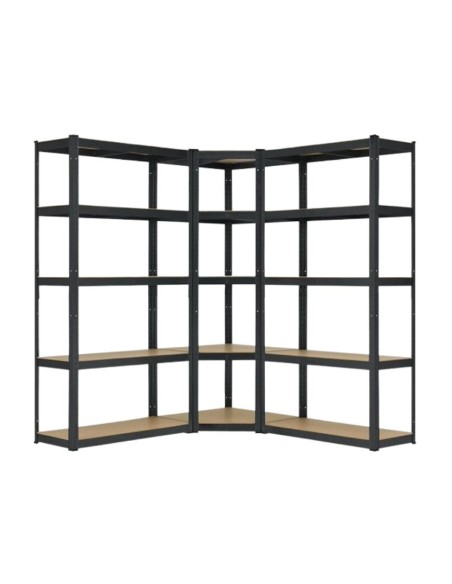 Estante Esquinero Acero Galvanizado Negro