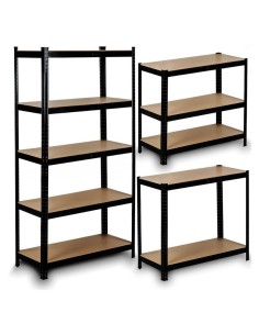 ESTANTE GALVANIZADO MEDIANO NEGRO 180x90x40 2