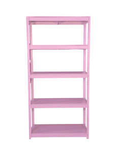 ESTANTE METALICO ROSADO 180X90X40
